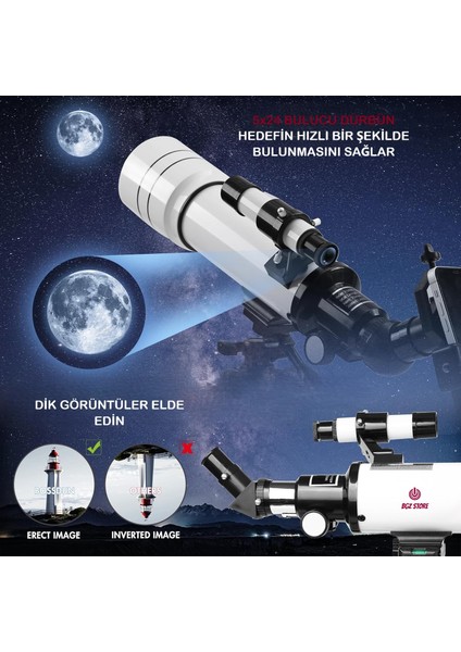 Profesyonel 333X Astronomik Gökyüzü Ay Doğa Teleskobu Tripod Telefon Tutucu Ay+Güneş Filtresi modelleri
