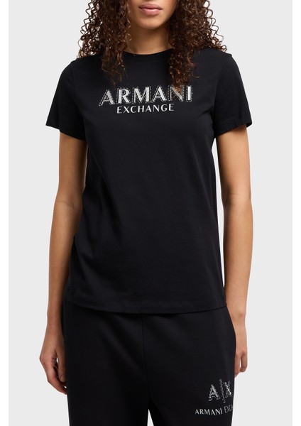 Pamuk Regular Fit Bisiklet Yaka Logolu T Shirt Bayan T Shirt XW000387 AF10354 UC001