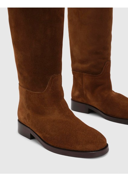 Brande Hakiki Süet Deri Kadın Taba Çizme fiyatları