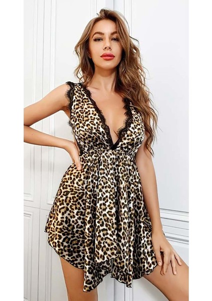 Bayan Gecelik 8329 - Leopar - S