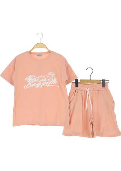 Kız Çocuk Şortlu Takım Baskılı