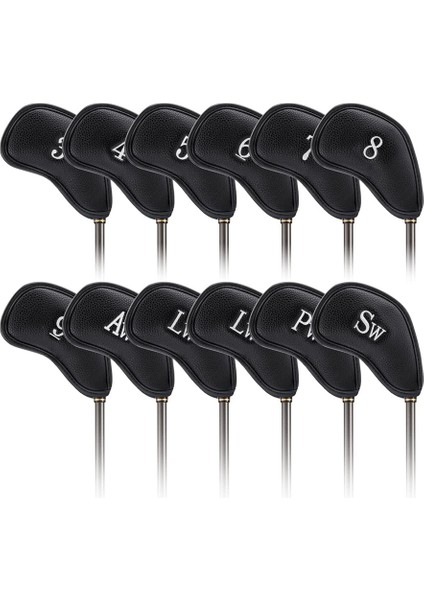 12 Adet Golf Demir Başlığı Kılıfları, Golf Başlığı Kılıfları, Ping Titleist Callaway Için Numaralı Etiketli Dayanıklı Golf Sopa Başlığı Kılıfları (Yurt Dışından)