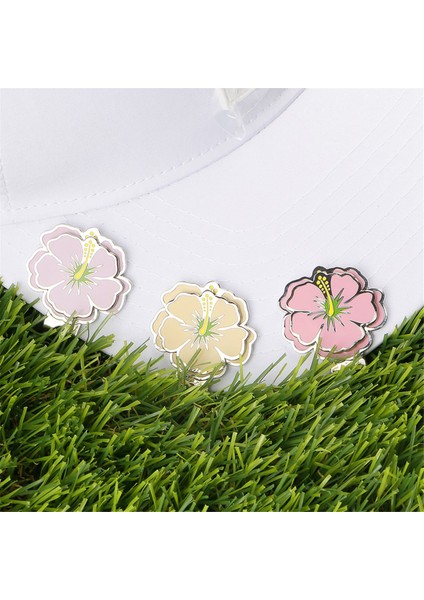 Golf Topu Işaretleyici Şapka Klipsi Mıknatıslı Ball Mark One Putt Golf Putt Hizalama Şapka Klipsleri Pembe (Yurt Dışından)