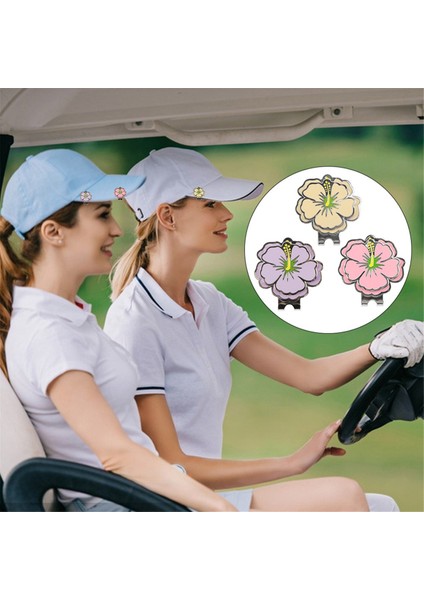 Golf Topu Işaretleyici Şapka Klipsi Mıknatıslı Ball Mark One Putt Golf Putt Hizalama Şapka Klipsleri Pembe (Yurt Dışından)