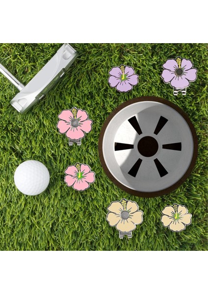 Golf Topu Işaretleyici Şapka Klipsi Mıknatıslı Ball Mark One Putt Golf Putt Hizalama Şapka Klipsleri Pembe (Yurt Dışından)