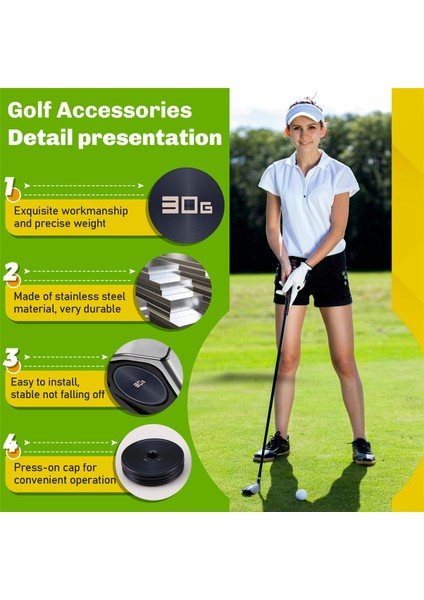 2 Adet Yeni Uygulanabilir Golf Sopası Odyssey Aı One Yapay Zeka Putter Ağırlık Bloğu Yasal Kodu (30G) (Yurt Dışından)