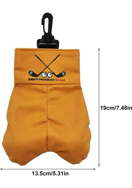 Golf Topu Saklama Çantası, Taşınabilir Golf Topu Taşıyıcı Cep Tutucu Çanta, Topuma Dokunma Komik Toka Yapış Prank Golf Çantası (Yurt Dışından)