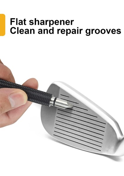 Golf Kulübü Temizleme Seti, Geri Çekilebilir Golf Fırçası ve U ve V Oluklar Için 2 Adet Golf Kulübü Oluk Bileyici, Golf Kulübü Temizleme Seti (Yurt Dışından)