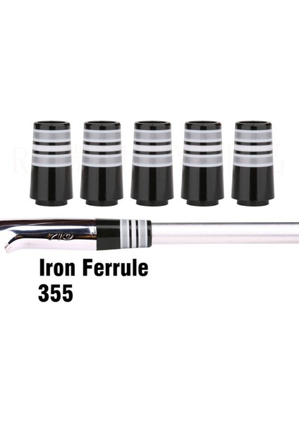 5 Adet Golf Ferülleri 0.355 Ucu Ütüler Mil Kol Adaptörü Yüksük Golf Demir Kulübü Ferüller Değiştirme, Gri (Yurt Dışından)
