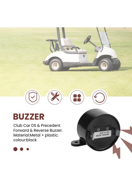 Club Car Ds ve Emsal 1992-UP Golf Arabası 12V ve 48V Için Ileri Geri BUZZER,1016851 (Yurt Dışından)