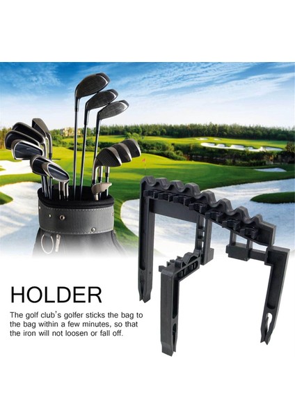 Golf Demir Tutucu Anti-Titreşim Demir Golf Sopa Tutucu 9 Demir Sopa Golf Aksesuarları Siyah Için Tutar (Yurt Dışından)