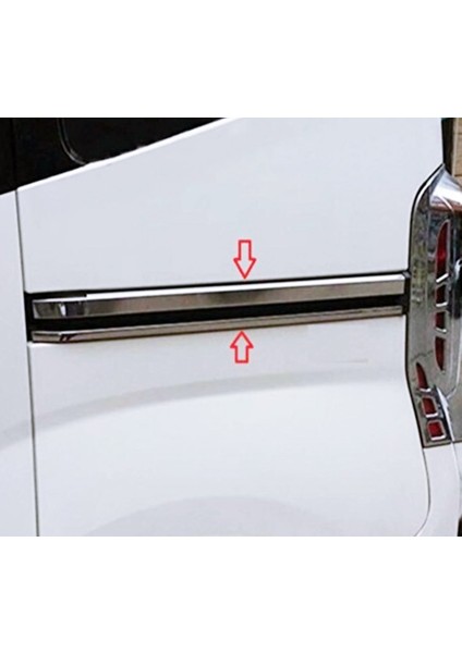 Fiat Fiorino Krom Sürgülü Kapı Çıtası 4 Parça P.çelik 2008 ve Sonrası