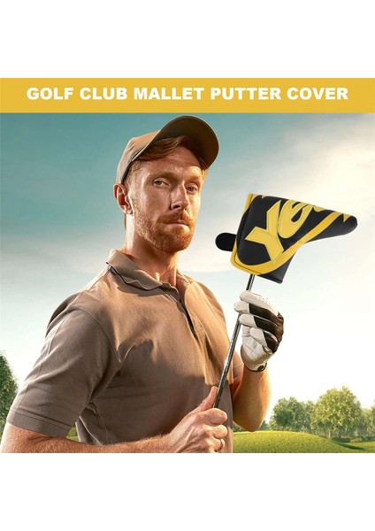 Golf Kulübü Blade Atıcı Kapak Pu Deri Kapaklı Başörtüsü, Evet Baskılı Desenli Golf Aksesuarları (Yurt Dışından) indirimleri