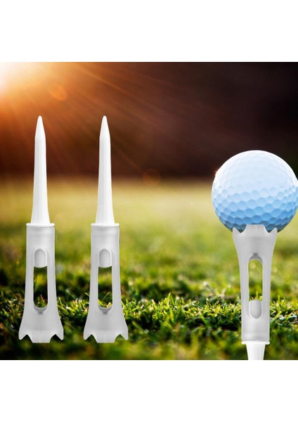 50 Adet Golf Topluğu Çift Katmanlı Plastik Top Tee Yumuşak Düşük Direnç Golf Koltuk Golf Eğitim Aracı Beyaz (Yurt Dışından) modelleri
