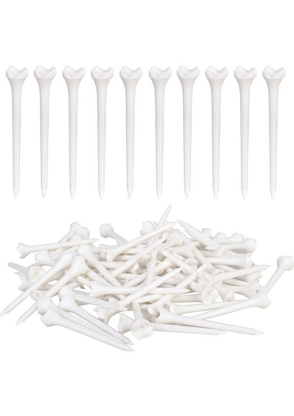 100 Adet 70 mm Profesyonel Tee Sistemi Plastik Golf Tee'si Golfçülerin Tee Performansını Maksimize Eder Golf Aksesuarları (Yurt Dışından)