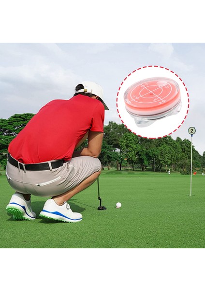 2 Adet Topu Işaretleyiciler Şapka Iğnesi Plastik Golf Vuruş Yardımı Yuvarlak Kabarcık Seviyesi Yüksek Hassasiyetli Okuyucu (Yurt Dışından) fırsatları