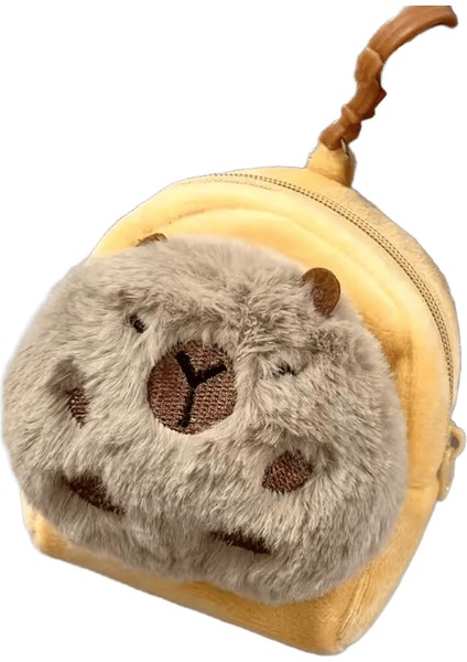 Sevimli Peluş Capya Sikke Çanta Karikatür Hayvan Şekli Cüzdan Anahtar Ruj Kulaklık Saklama Çantası Yaratıcı Capya Kawaii Kılıfı (Yurt Dışından)