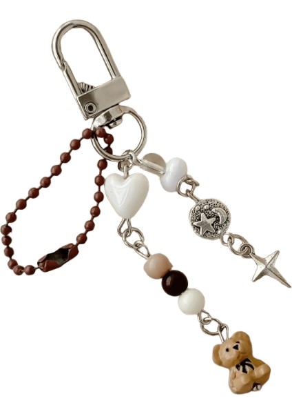 Kahverengi Ayı Cep Telefonu Zinciri Sevimli Çanta Kolye Kız Niş Sırt Çantası Araba Anahtarı Kolye (Yurt Dışından)