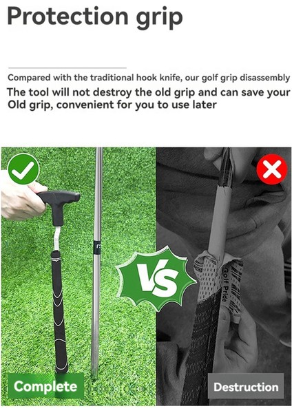 Golf Tutacağı Çıkarma Aleti, V-Yivli Golf Tutacağı Çıkarma Koruyucu Alet, Golf Malzemeleri Tutacak Çıkarma Tutma Aleti (Yurt Dışından) modelleri