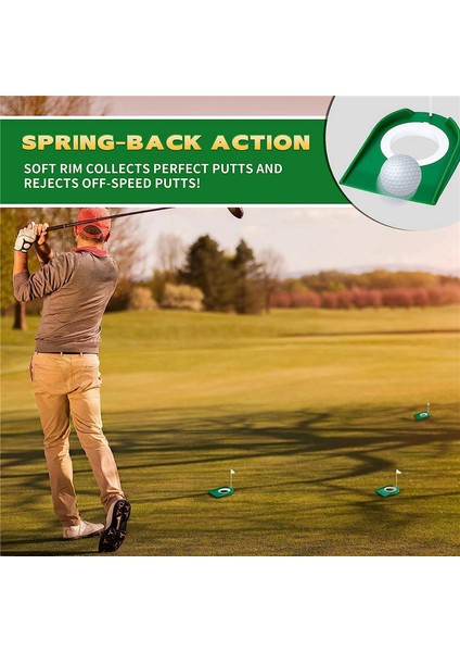 3 Adet Golf Putt Kupası Golf Deliği Eğitim Yardımları Golf Aksesuarları Plastik Bayraklı Golf Eğitim Puttları Yeşil + Beyaz (Yurt Dışından) fiyatları