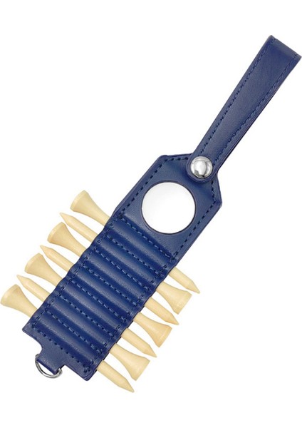 Golf Tee Saklama Deri Tutucu, 7'li Set, 7 Tee ve Top Etiketi Dahil, Golf Çantası Aksesuarları, Mavi (Yurt Dışından)