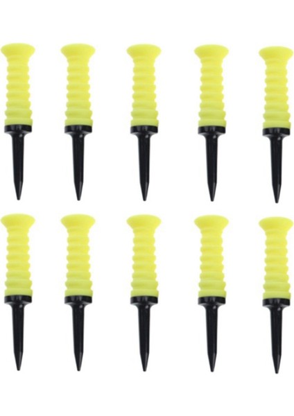 10 Adet Golf Topu Topu Tırnak Spor Eğitim Yardımları Açık Plastik Golf Eğitim Malzemeleri Topu Damızlık Golf Çivi, Sarı (Yurt Dışından)
