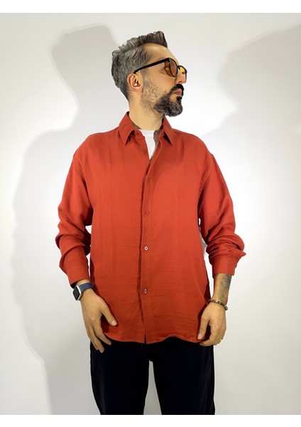 Ayrobin Kumaş Oversize Gömlek