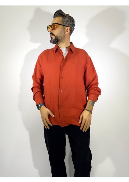 Ayrobin Kumaş Oversize Gömlek