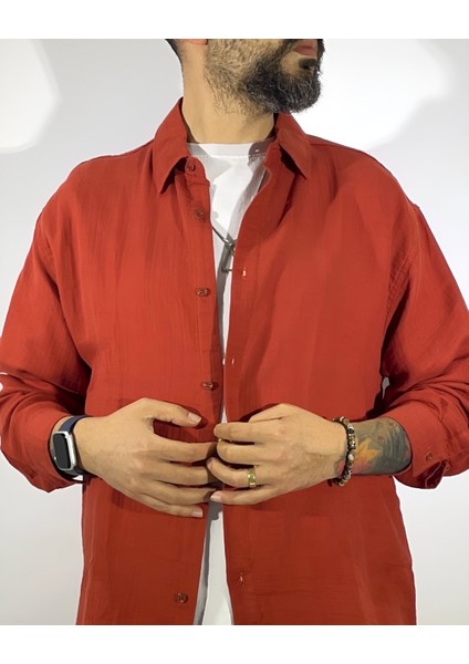 Ayrobin Kumaş Oversize Gömlek