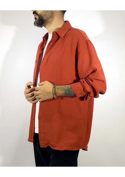 Ayrobin Kumaş Oversize Gömlek
