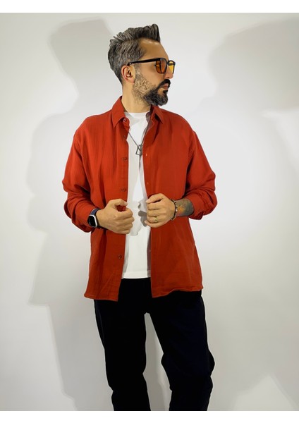 Ayrobin Kumaş Oversize Gömlek