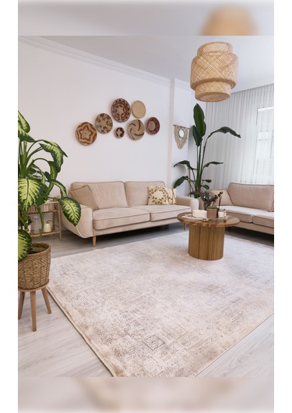 Halı Queen 8101 Altın Yumuşak Dokulu Viskon Uzun Ömürlü Dayanıklı 100 Tarak Özel Dokuma Halı