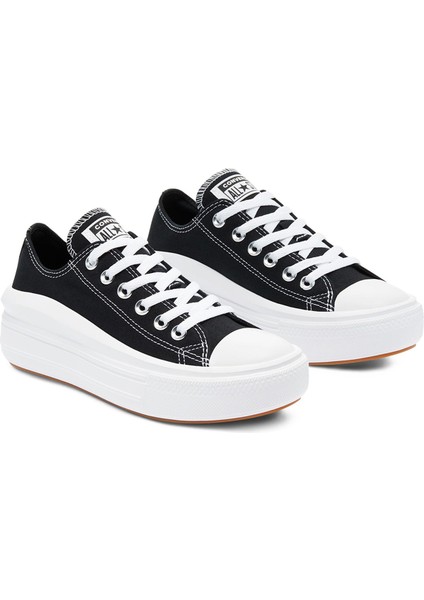Chuck Taylor All Star Move Canvas Platform Kadın Siyah Günlük Stil Ayakkabı 570256C