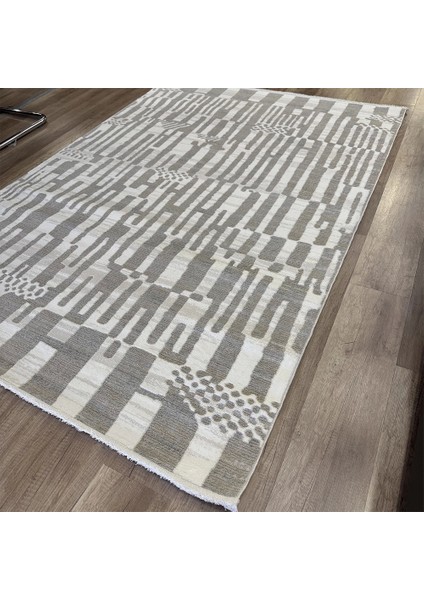 Ipek Mekik Halı Dalida 3217 Krem Gri Modern Salon Halısı