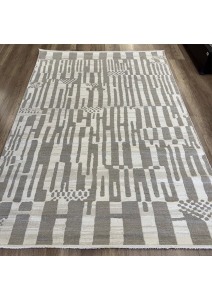 Ipek Mekik Halı Dalida 3217 Krem Gri Modern Salon Halısı
