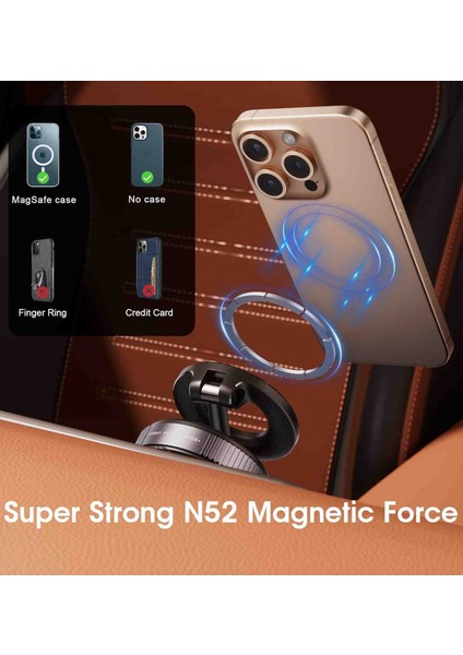 Samsung iphone Xiaomi Huawei Uyumlu Vakumlu Araç Içi Mıklatıslı Magsafe Tutucu Ayarlanabilir K007 modelleri