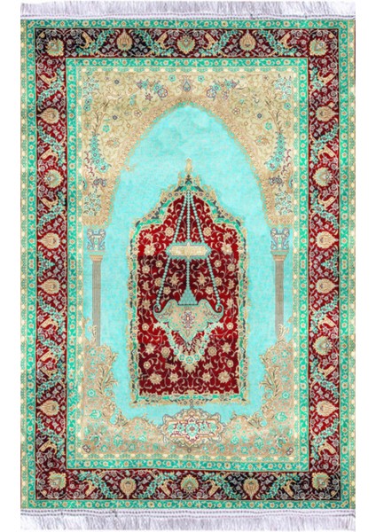 Kadife Lüks Seccade Keten Astarlı Namazlık 70x120 cm