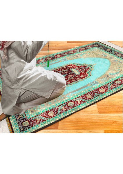 Kadife Lüks Seccade Keten Astarlı Namazlık 70x120 cm fiyatları