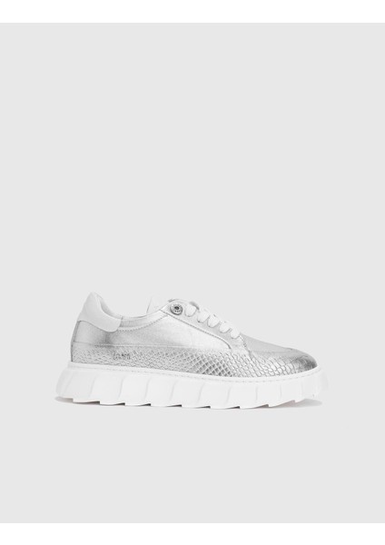 Korevaar Deri Kadın Gümüş Renk Spor Ayakkabı modelleri