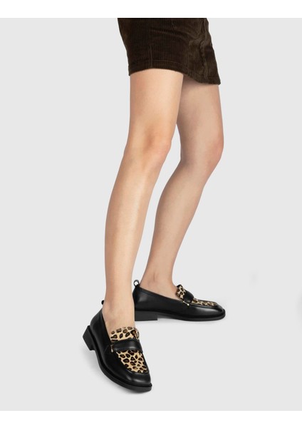 Luna Hakiki Deri Kadın Siyah Loafer Ayakkabı fiyatları