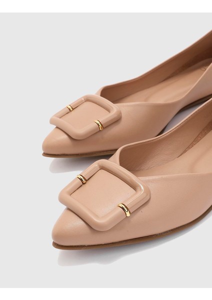 Lazyuk Deri Kadın Koyu Bej Babet fiyatları