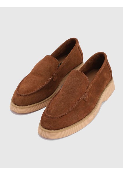 Nathalie Süet Deri Kadın Taba Loafer Ayakkabı fiyatları