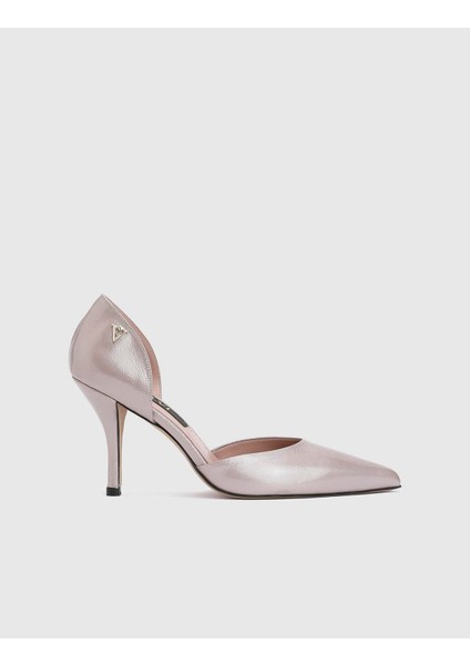 Melina Hakiki Deri Kadın Vizon Topuklu Ayakkabı modelleri