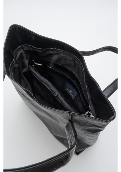 Kadın Çift Saplı Shopper Çanta Deri Nova Kahverengi