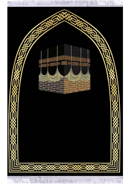 Kadife Lüks Seccade Keten Astarlı Namazlık 70x120 cm