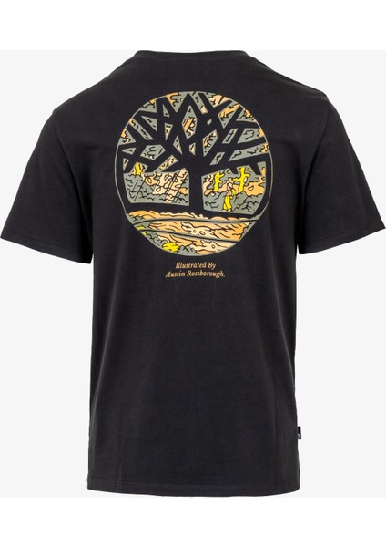 Illustrated Tree Logo Back Graphic Erkek Siyah T-Shirt TB0A6DG50011 fiyatları