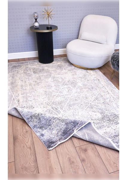 Halı Queen 8111 Antrasit Yumuşak Dokulu Viskon Uzun Ömürlü Dayanıklı 100 Tarak Özel Dokuma Halı fırsatları