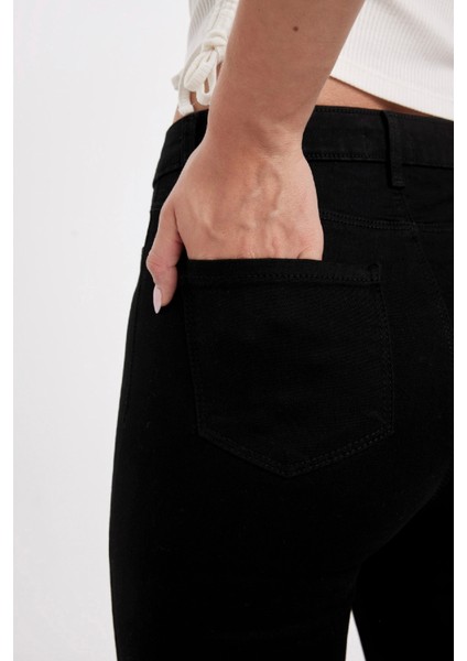 Jegging Yüksek Bel Bilek Boy Dar Paça Basic Düz Jean Pantolon B7498AX24AU
