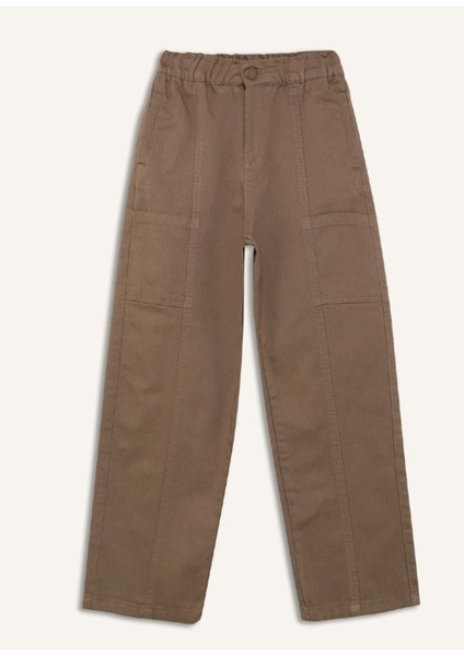 Erkek Çocuk Loose Fit Beli Lastikli Twill Pantolon D9850A825SP