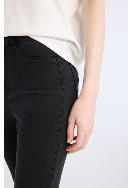 Jegging Yüksek Bel Bilek Boy Dar Paça Basic Düz Jean Pantolon B7498AX25SP